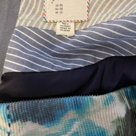 Anthropologie Floral Printed Corduroy Pencil Skirt - Picture 4 of 5